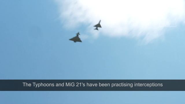 RAF Typhoons and MiG's above Croatia