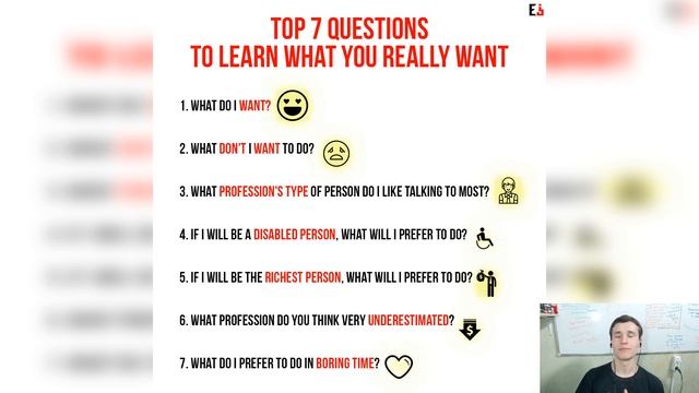 Top 7 Questions to Learn what you Really Want | Asking for self-analysis | #EJQ 1