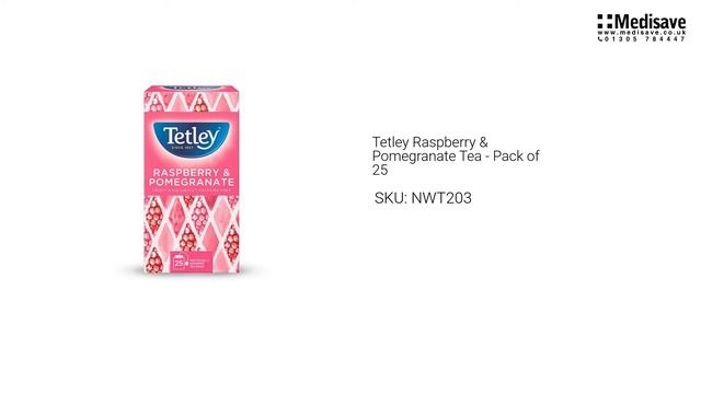 Tetley Raspberry Pomegranate Tea Pack of 25 NWT203