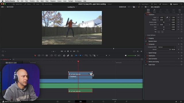 🦸 Easy VFX You Can Do!   Super Hero Landing in DaVinci Resolve 19!