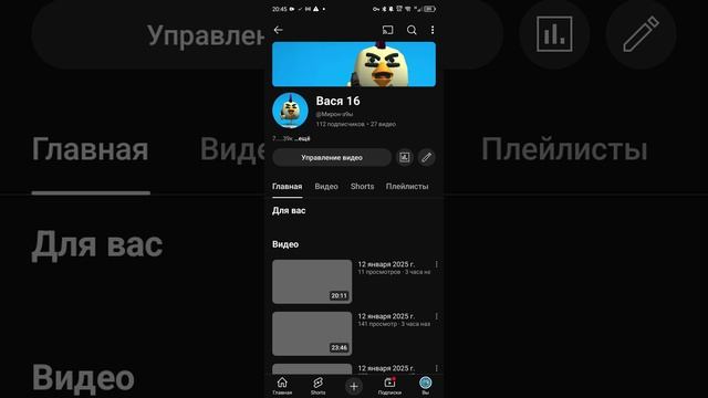 мой канал на YouTube