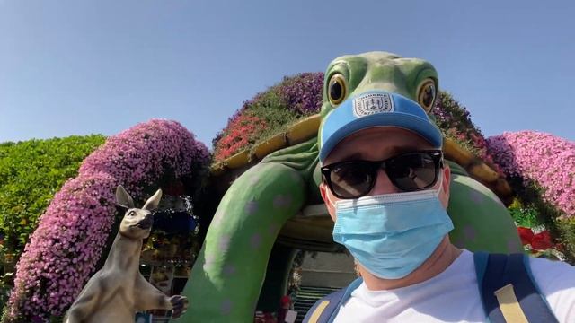 Путешествие в Дубай с семьей, прогулка по парку цветов Dubai Miracle Garden