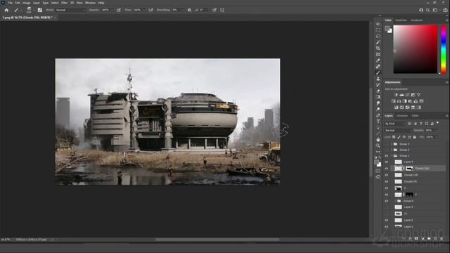 Design Futuristic Architecture Using Blender_6