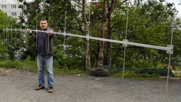 Строим антенну Уда-Яги 13 эл. 8 мм, Yagi antenna, RA0LKG, часть 1