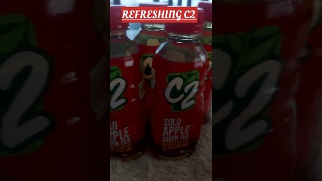 REFRESHING C2 APPLE GREEN TEA #asmr #shorts #viral #c2 #trending #hazels.channel3293 #drinkingsound