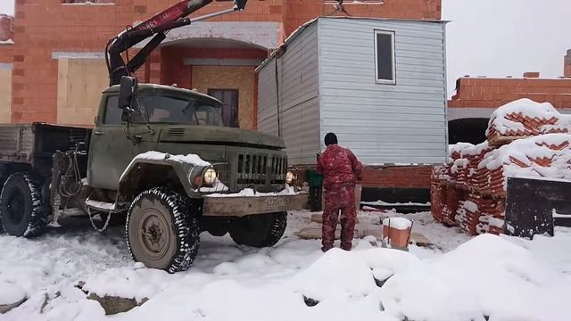 Будни монтажника. Выходим на объект зимой. Каково ? Делаем крышу(кровлю) . Часть 1 Бугор в деле.