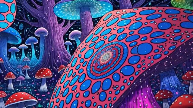 Psychedelic Trance - Magic Mushrooms  Hallucinations mix 2023 (AI Graphic Visuals)