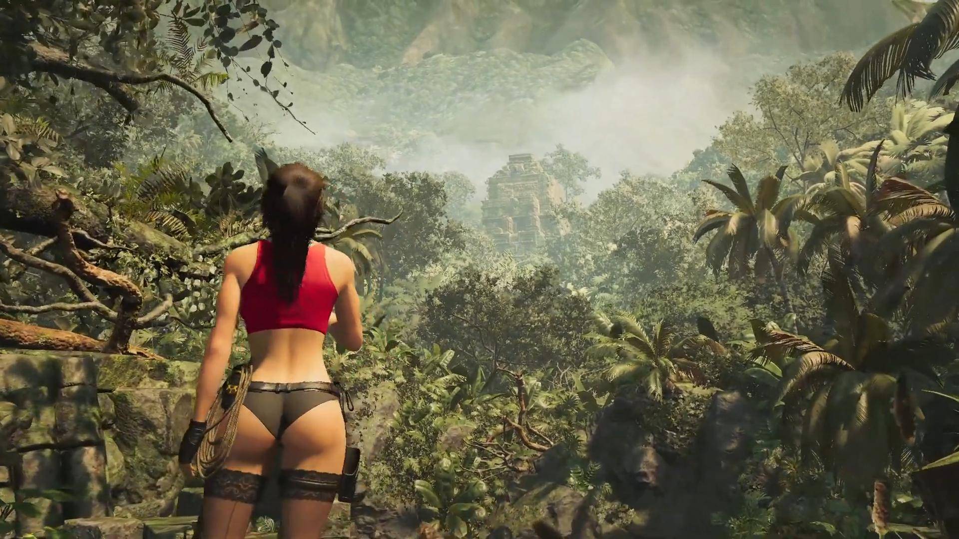 Lara Croft в коротких трусиках. Shadow of the Tomb Raider