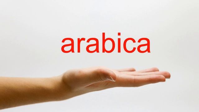 How to Pronounce arabica - American English