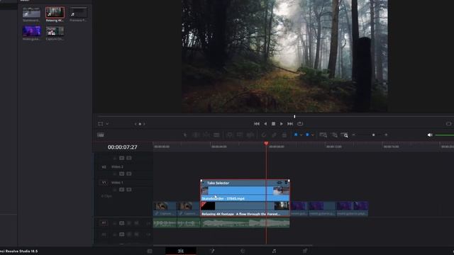 Take Selector в DaVinci Resolve