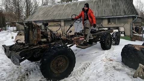 Строим самый проходимый ЗИЛ-157 на ОГРОМНЫХ колесах! Делаем гидроусилитель руля