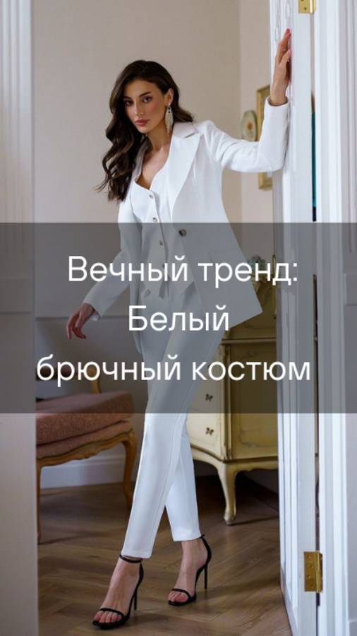 Вечный тренд: Белый брючный костюм.