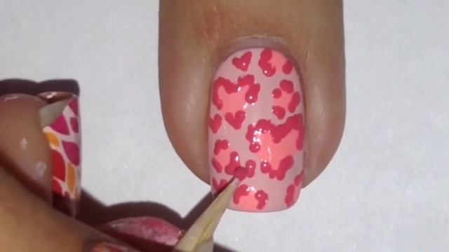 Heart Shaped Leopard Nail Art Tutorial | Valentine's Day Nails