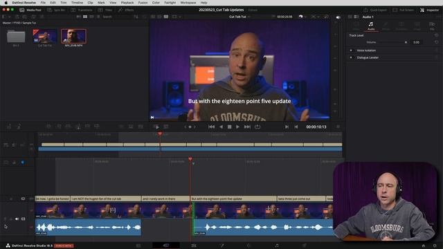 DaVinci Resolve 18.5 (Beta 3) CUT Tab Updates!