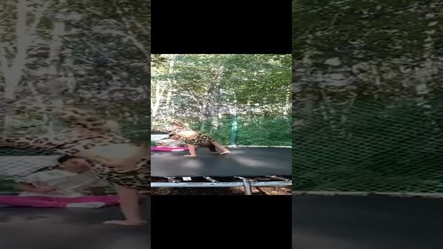 Колесо на батуте