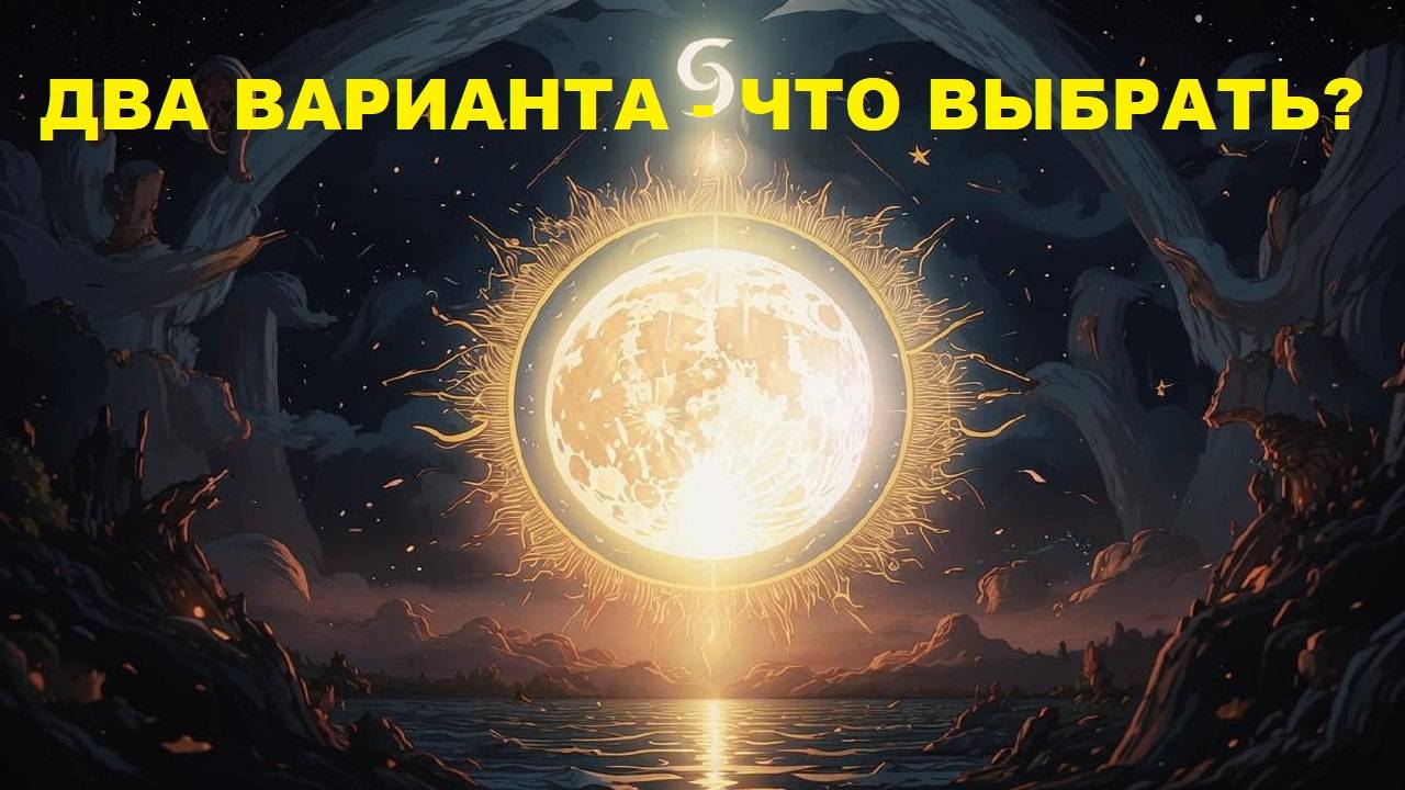 ДВА ВАРИАНТА РАЗВИТИЯ СОБЫТИЙ - ЧТО ВЫБРАТЬ?
