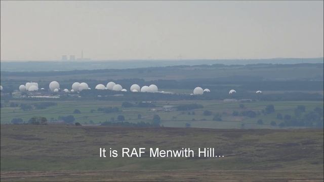 Distant view of RAF Menwith Hill, North Yorkshire, UK.