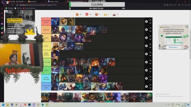 TIER LIST QUE TAN CHAD ERES SEGUN TU MAIN