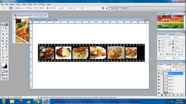 Photoshop tutorial, How to make a Film reel with Photoshop 7.0