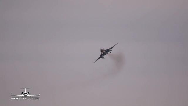 Sukhoi SU-22 UM3K Fitter-G Polish Air Force arrival at RAF Fairford RIAT 2015 AirShow