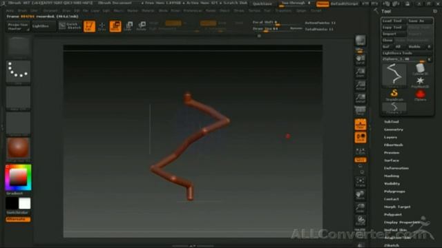 Zbrush 4R7 как сделать Косицу