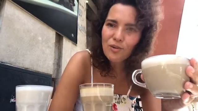 Drinking coffee in Italy