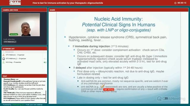 Art Krieg: How to Test for Immune Activation by your Therapeutic Oligonucleotide