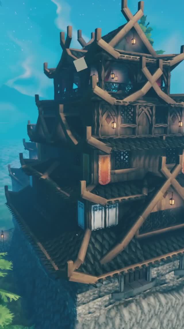 Valheim: База в японском стиле / Japanese style base