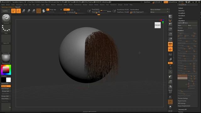 Волосы в Zbrush под запекание