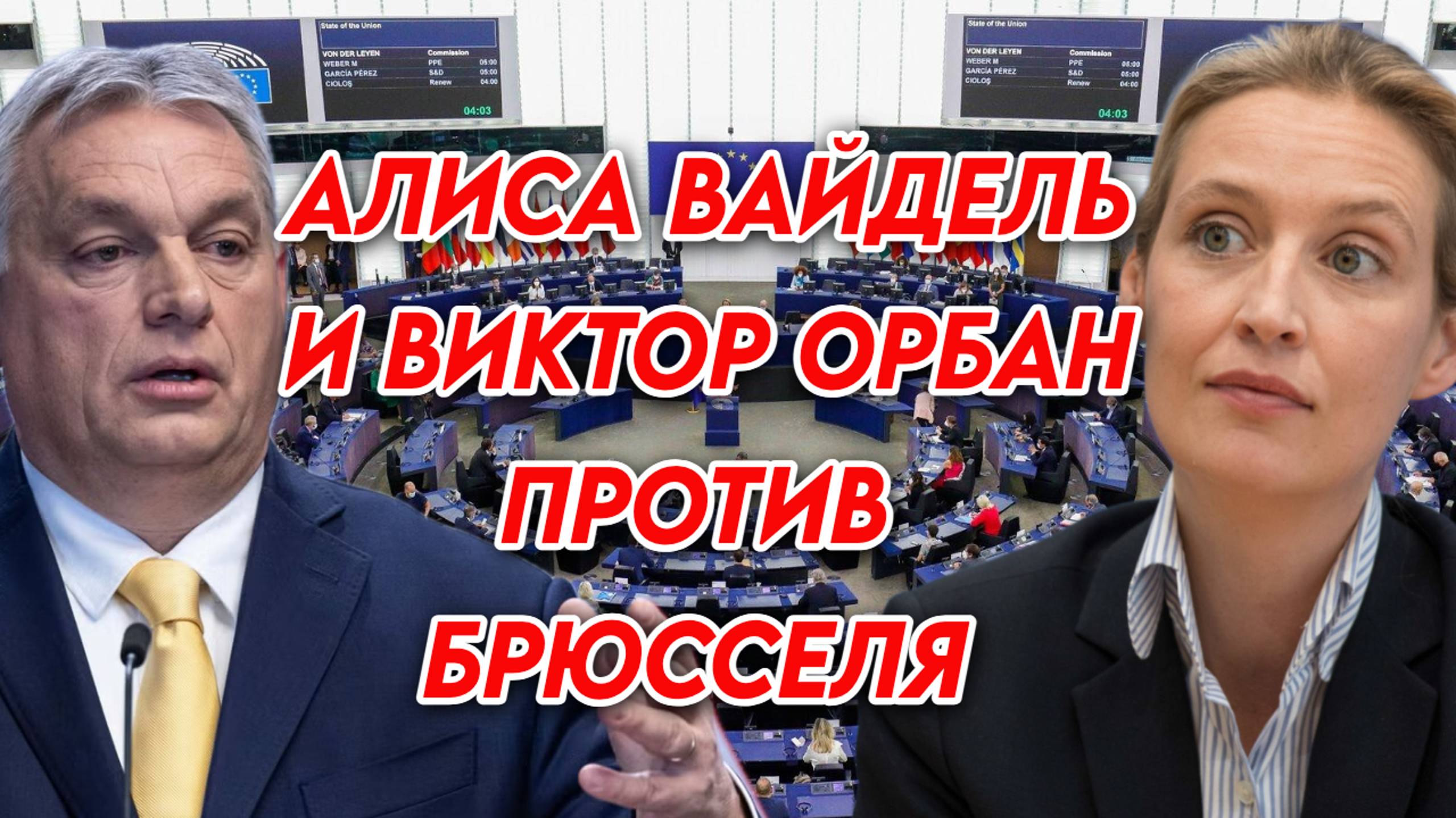 В Евросоюзе снова жарко! Алиса Вайдель и Виктор Орбан против Брюсселя