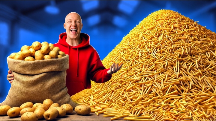 Сколько получится картошки фри из одного мешка картошки 🥔....  ВАНЗАЙ
