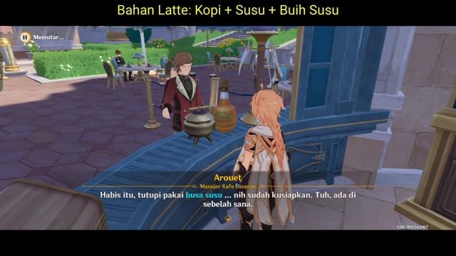 Tiada Hari Tanpa Minum - Seduh Latte | Misi Harian Fontaine Genshin 4.0