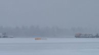 В районе санкт-петербургского аэропорта Пулково продолжаются сильные ливневые осадки в виде снега