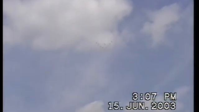 RAF Red Arrows Arriving for Kemble Classic Jets Airshow June 2003.