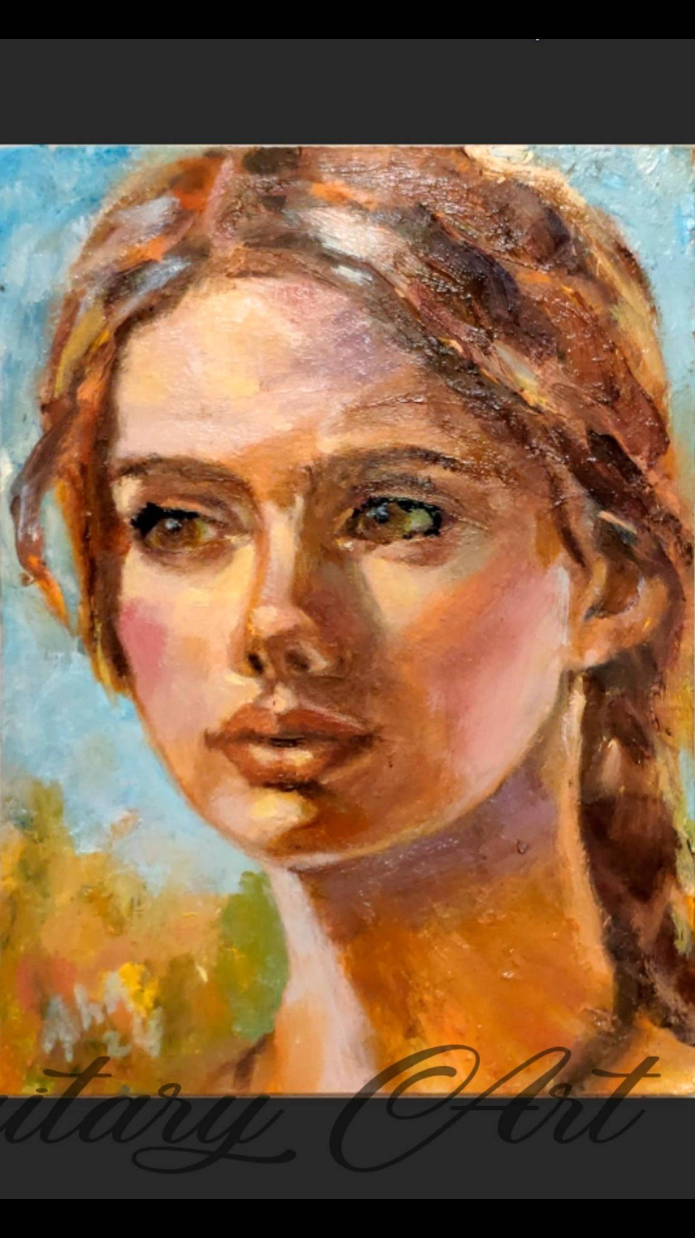 Переписала свою картину. Портрет девушки маслом из серии Женщины мира #творчество #живопись #art