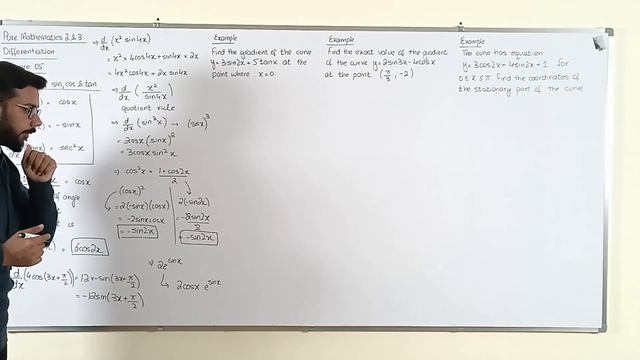 Derivative of sin cos & tan Differentiation lecture 05 Pure Mathematics 2&3