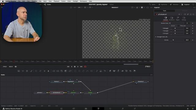 FUSION Particle Tutorial In DaVinci Resolve 19!  Make a Creature Appear! [FREE FILES]