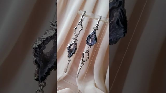 Серьги  из натуральных камней агат |Украшения ручной работы |Бижутерия своими руками