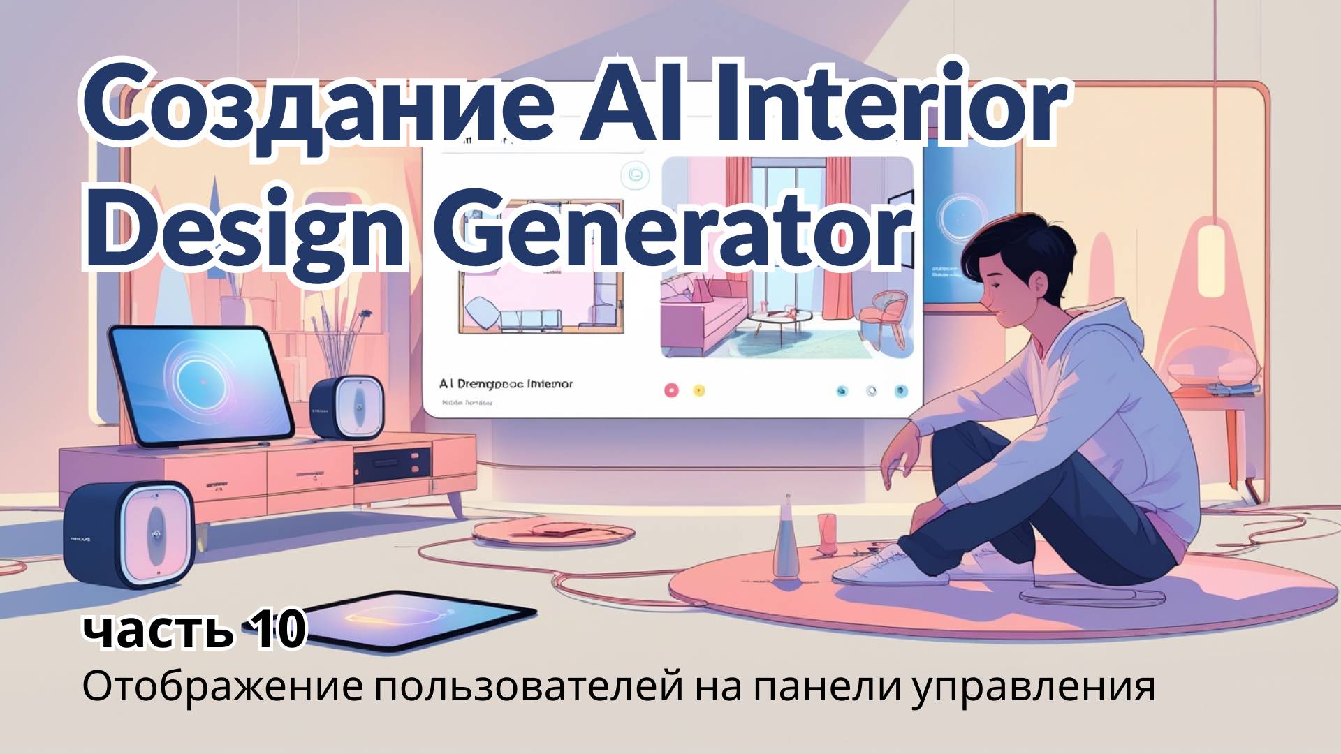 Создание AI Interior Design Generator.  | Часть 10. Отображение создания пользователей на панели