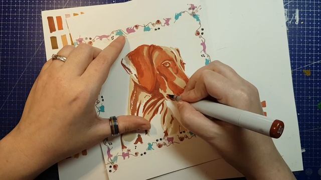 4 Colour Challenge Vizsla Portrait #CotM December 2021