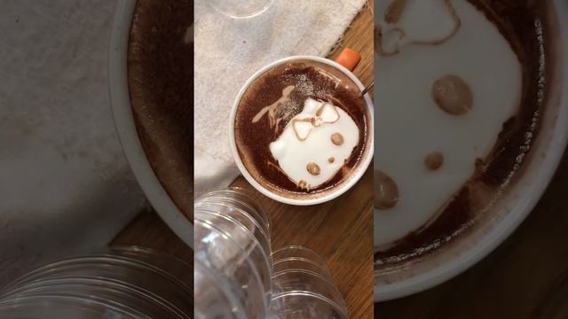 How to make hello kitty latte art