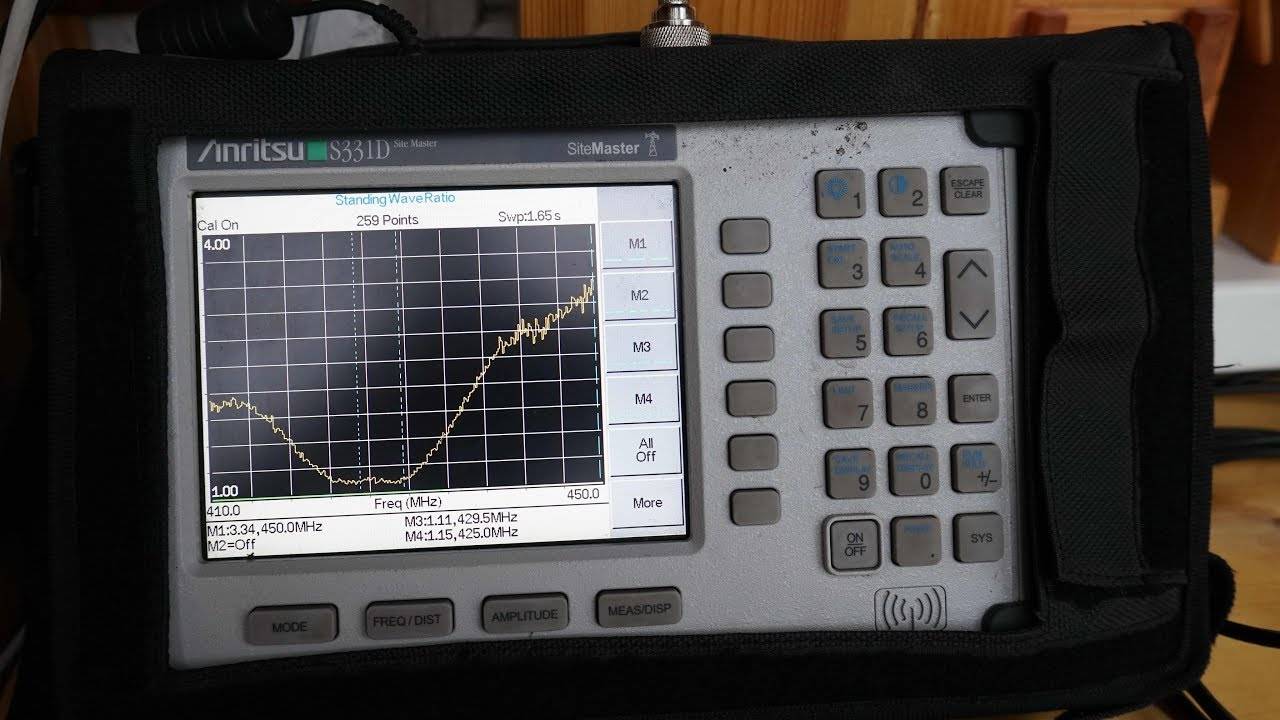 Anritsu S331D, измеряем КСВ самодельной антенны на 430 (RA0LKG)