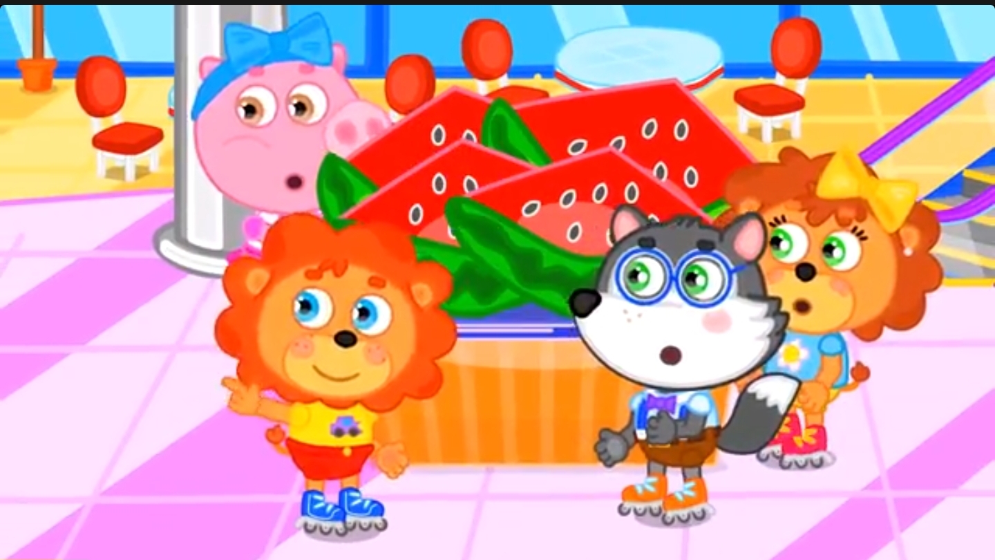 Котятки для детей, огромный Арбуз