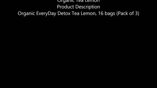 Organic EveryDay Detox Tea Lemon