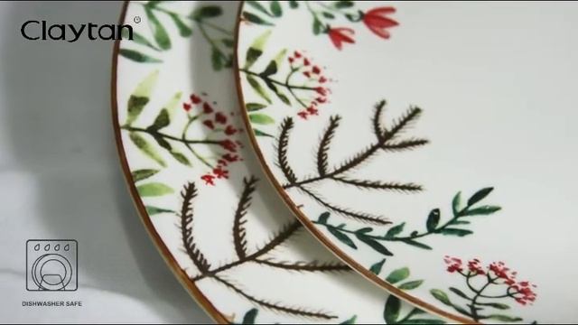 Claytan English Fine Earthenware –Greenary leaves