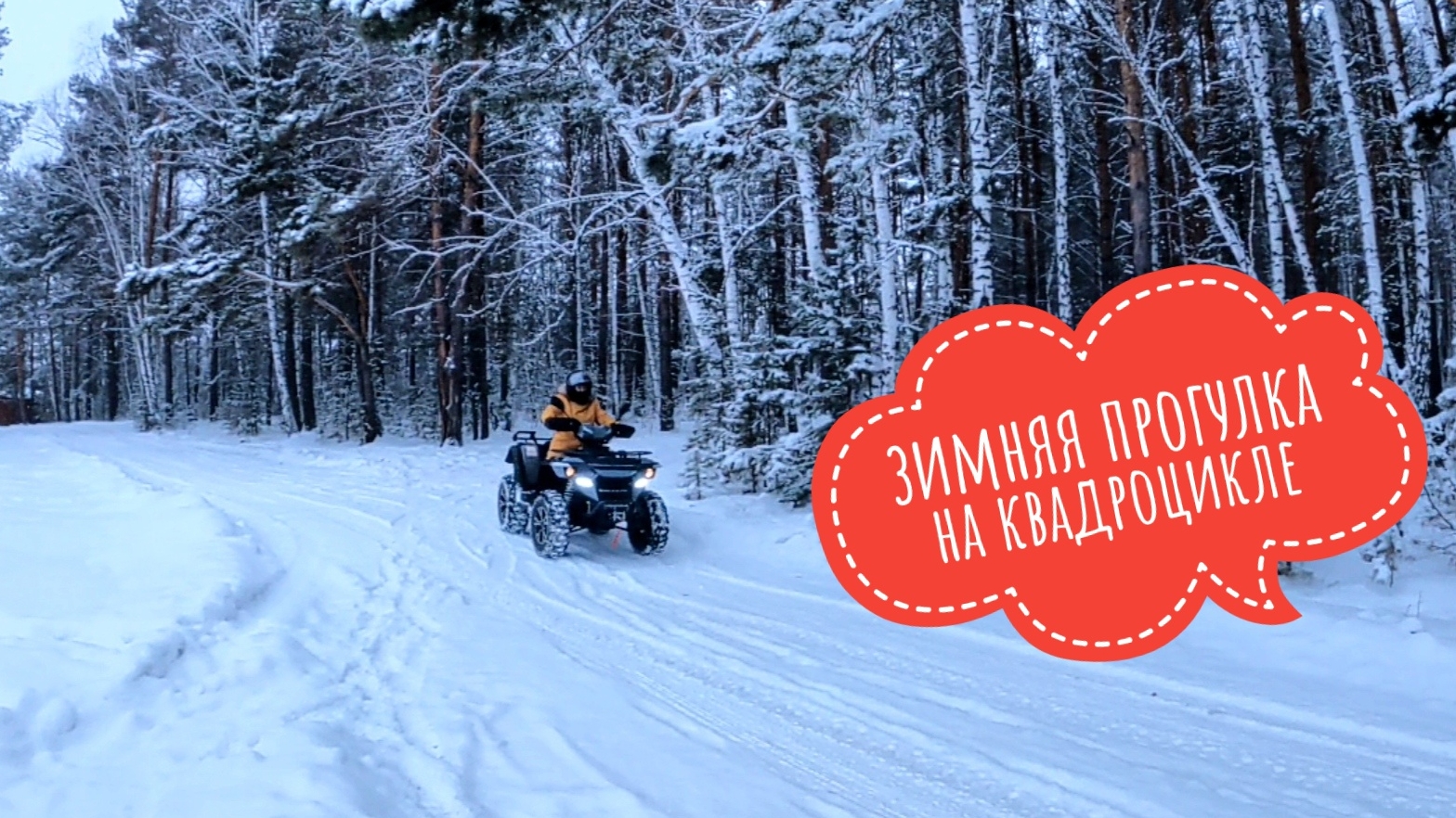 Зимняя прогулка на квадроцикле #linhai #atv #квадроцикл