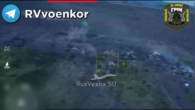 ‼️🇷🇺💥«Гром» сносит оборону врага у Покровска  Танкисты батальона «Гром» алтайской 35 бригады ЦВО