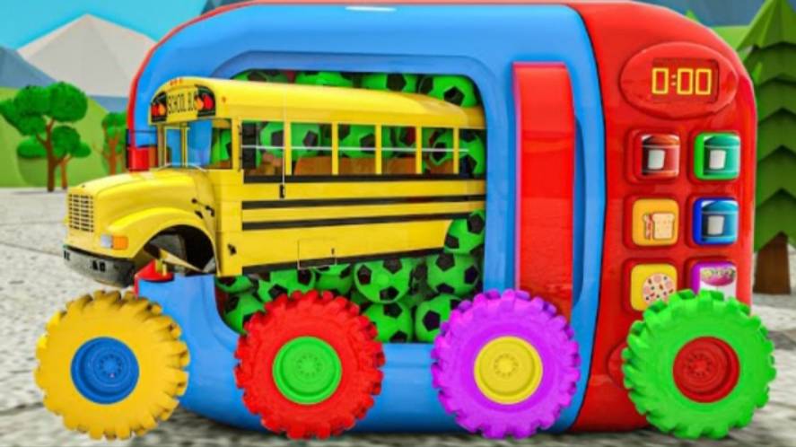 Rain_ Rain_ Go Away - Microwave oven and school bus - Baby Nursery Rhymes _ Kids Songs.mp4