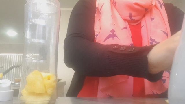 Weightloss Pineapple/healthy Smoothie with chia seeds