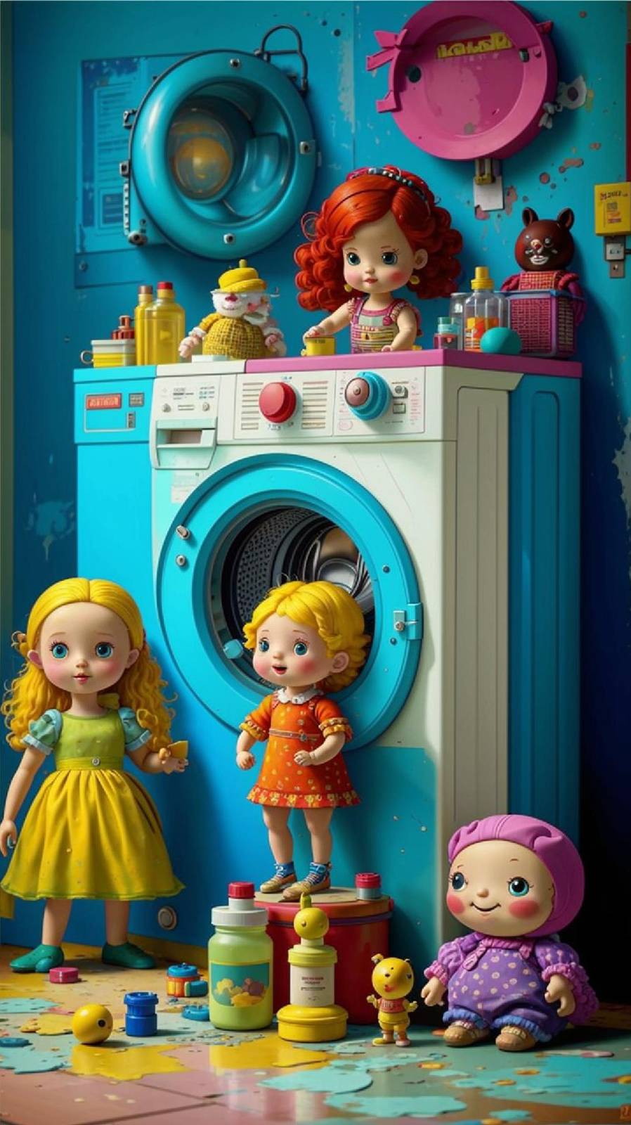 Распаковка игрушки. Стиральная машинка.